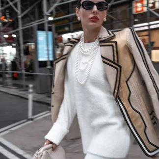 Pleated Blazer